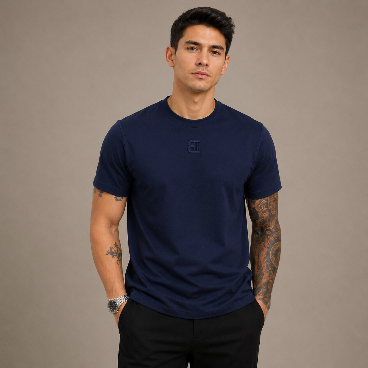 Men’s Embroidered Slim-Fit T-Shirt