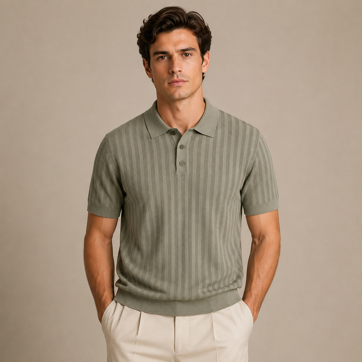 Men’s Short-Sleeve Knit Polo