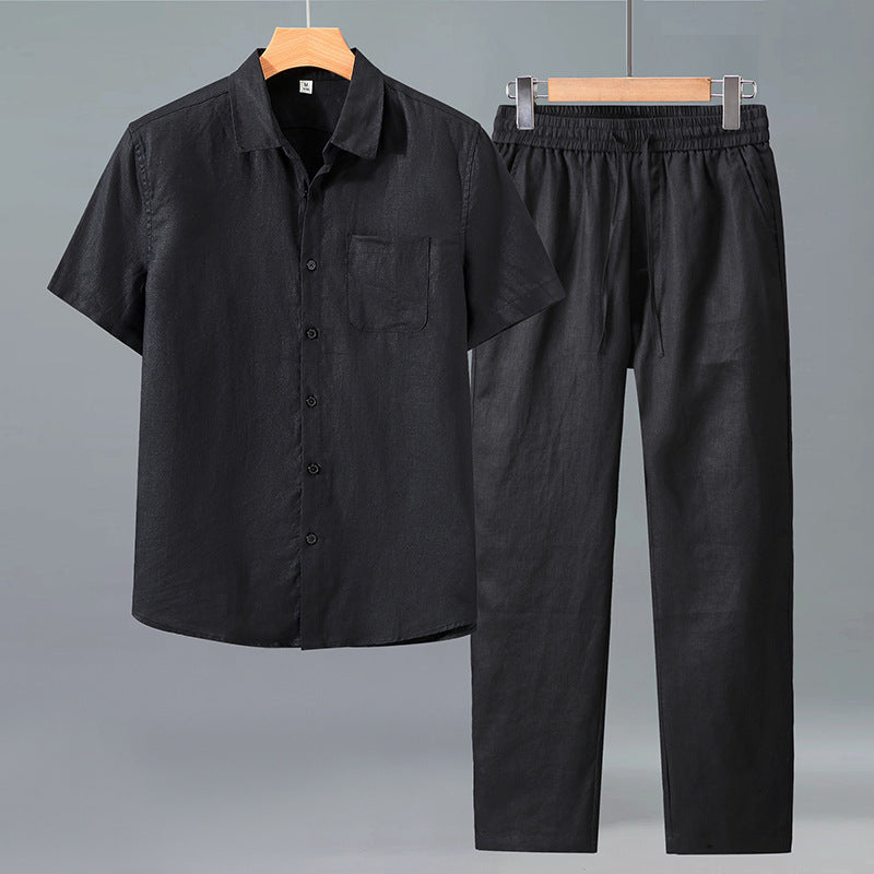 Men’s Linen Short-Sleeve Set