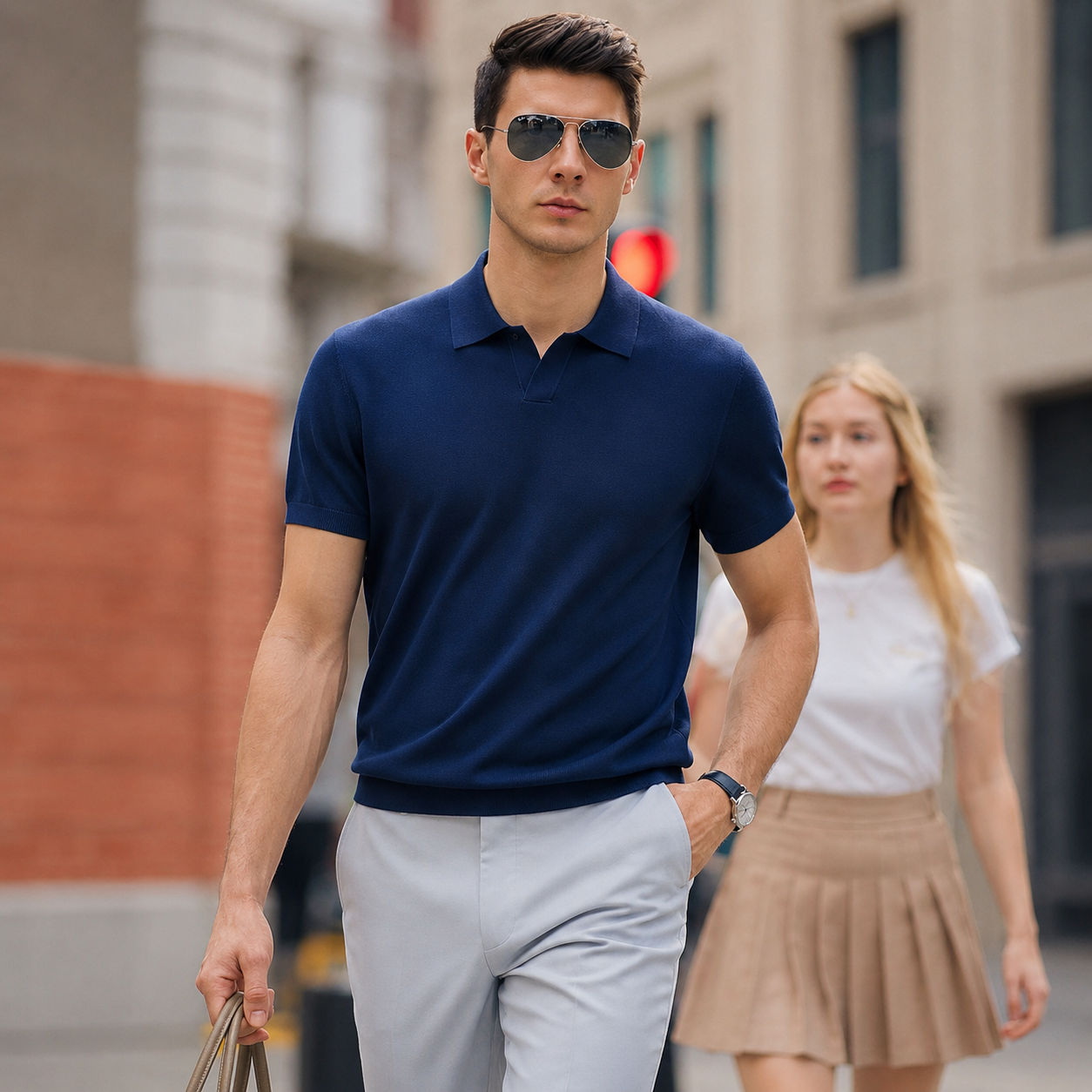Men's Navy Polo Shirt Azure Legacy