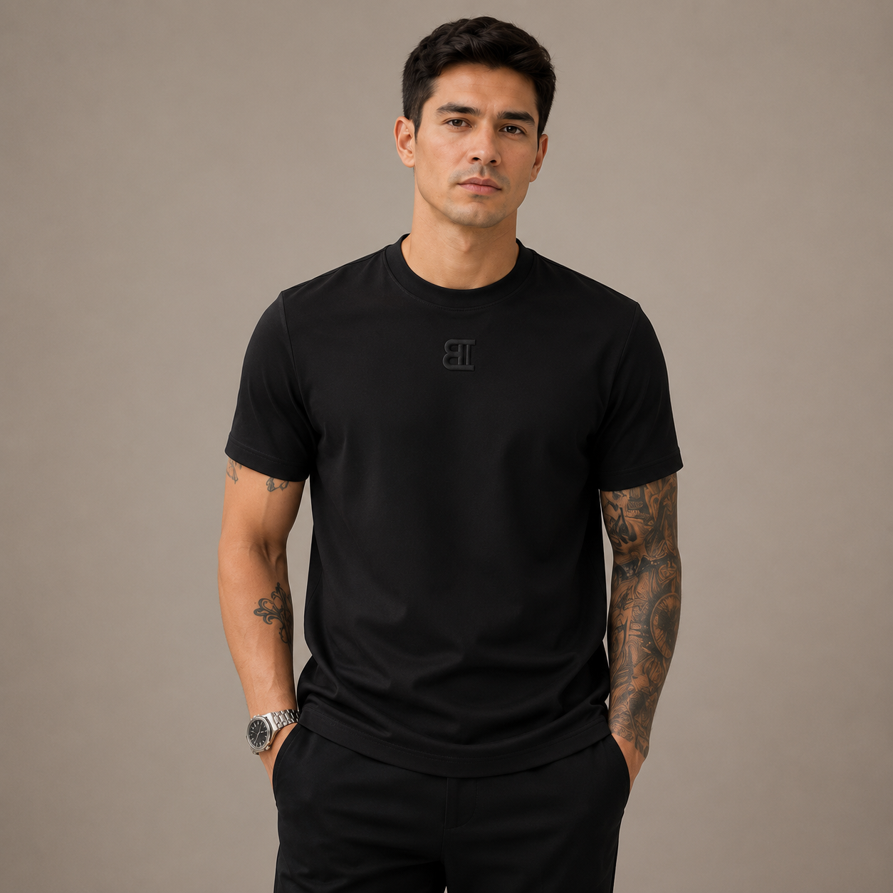 Men’s Embroidered Slim-Fit T-Shirt