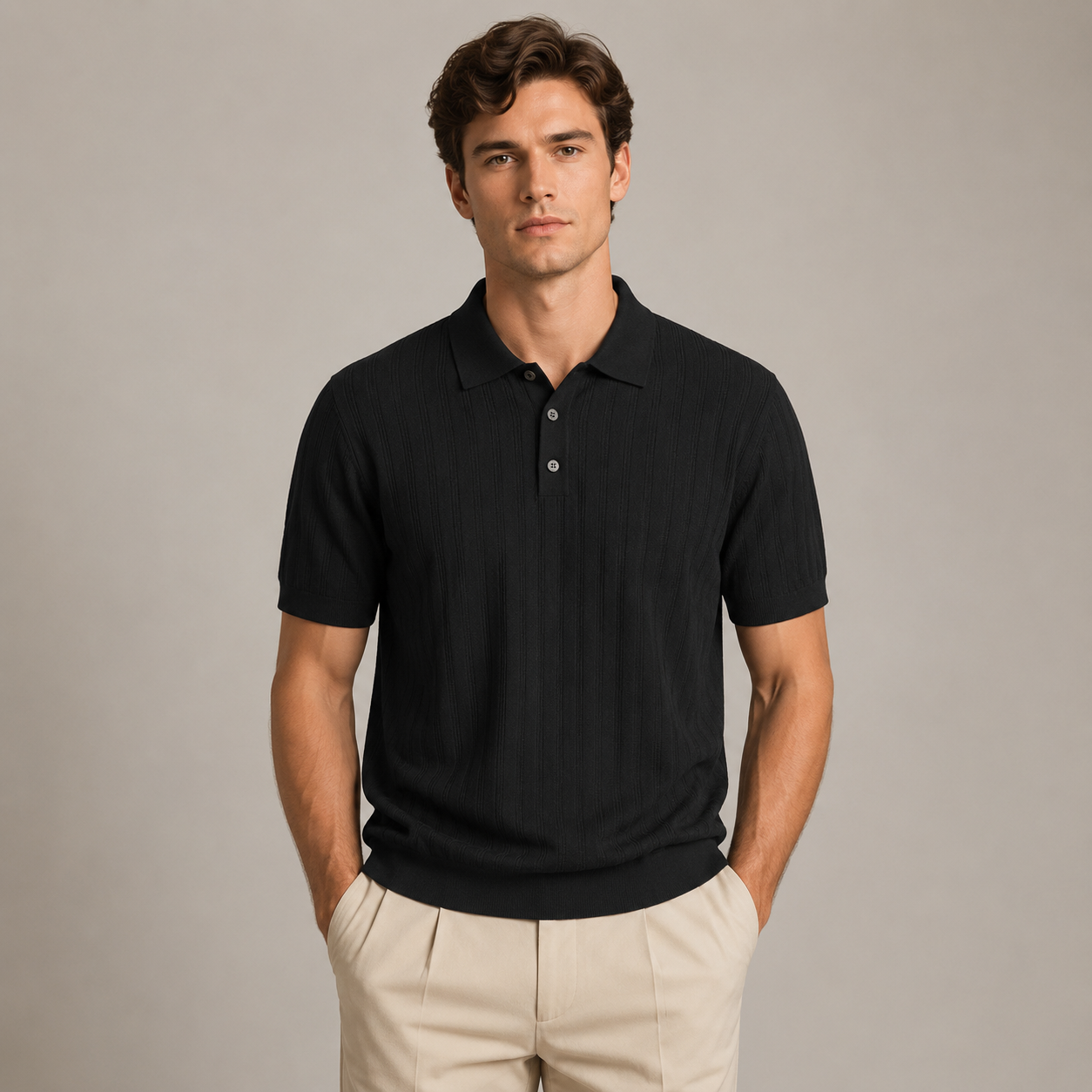Men’s Short-Sleeve Knit Polo
