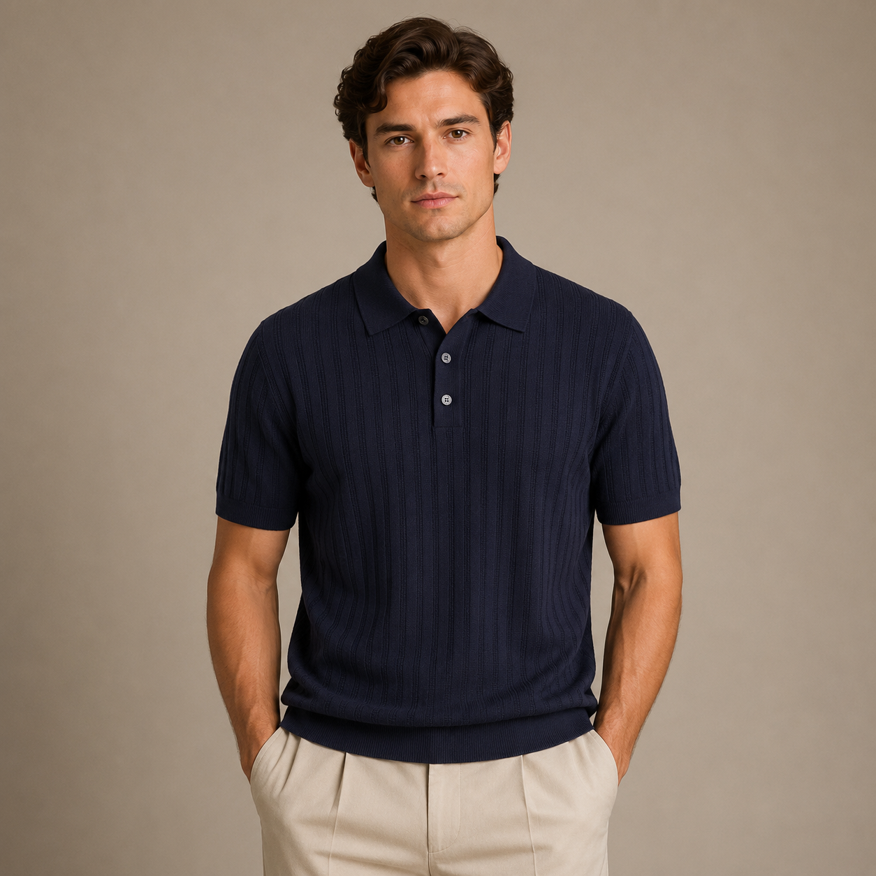 Men’s Short-Sleeve Knit Polo