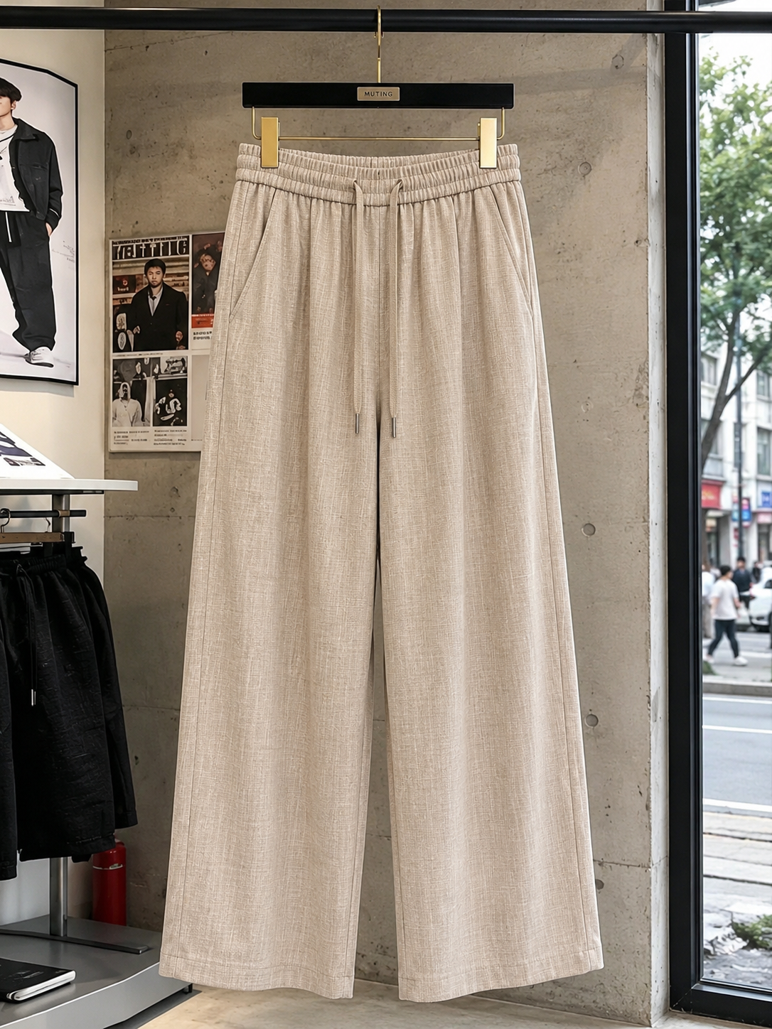 Men’s Wide-Leg Casual Trousers