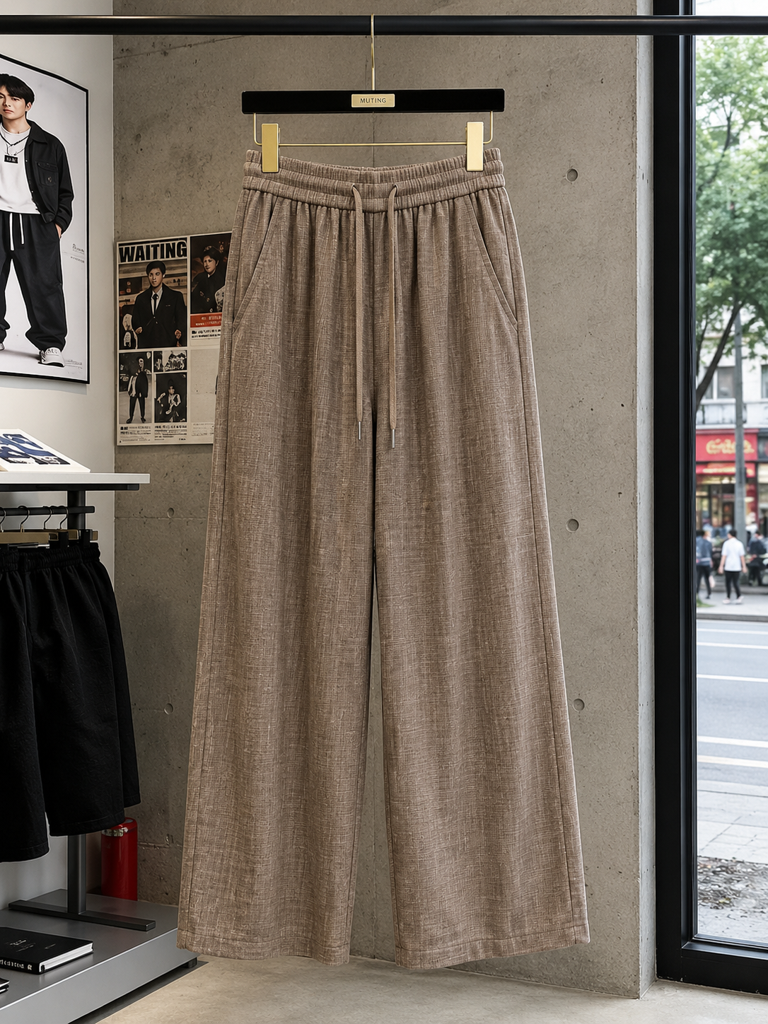 Men’s Wide-Leg Casual Trousers