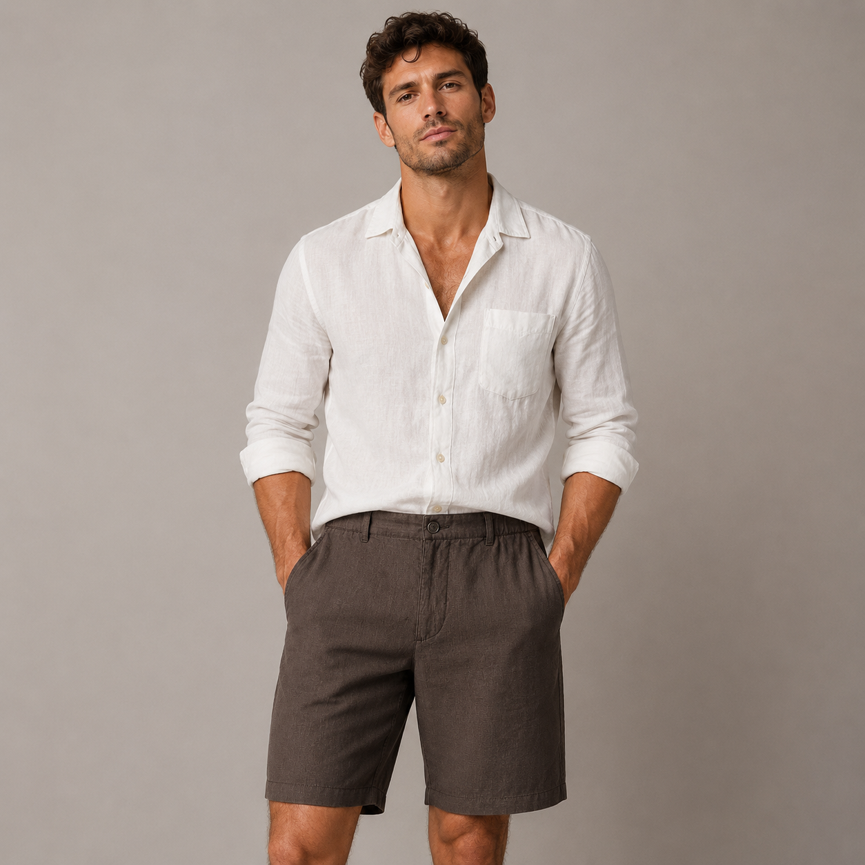 Men's Summer Linen Casual Shorts Riviera Ease