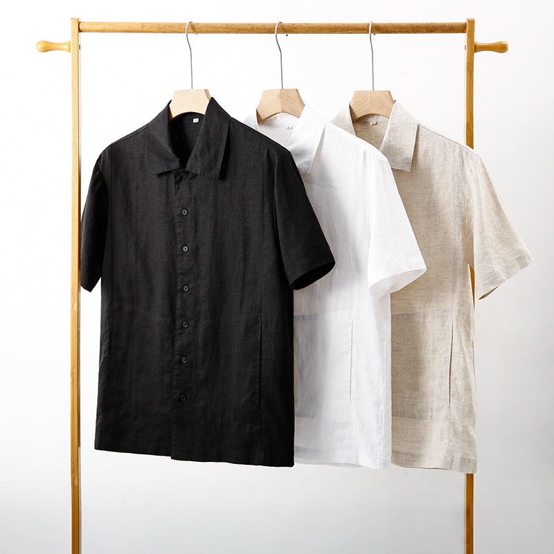 Men’s Linen Short-Sleeve Shirt