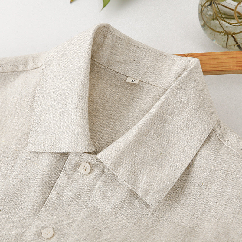 Men’s Linen Short-Sleeve Shirt