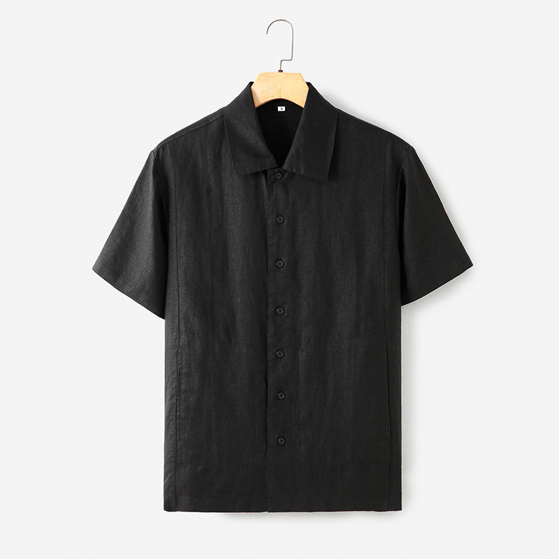 Men’s Linen Short-Sleeve Shirt