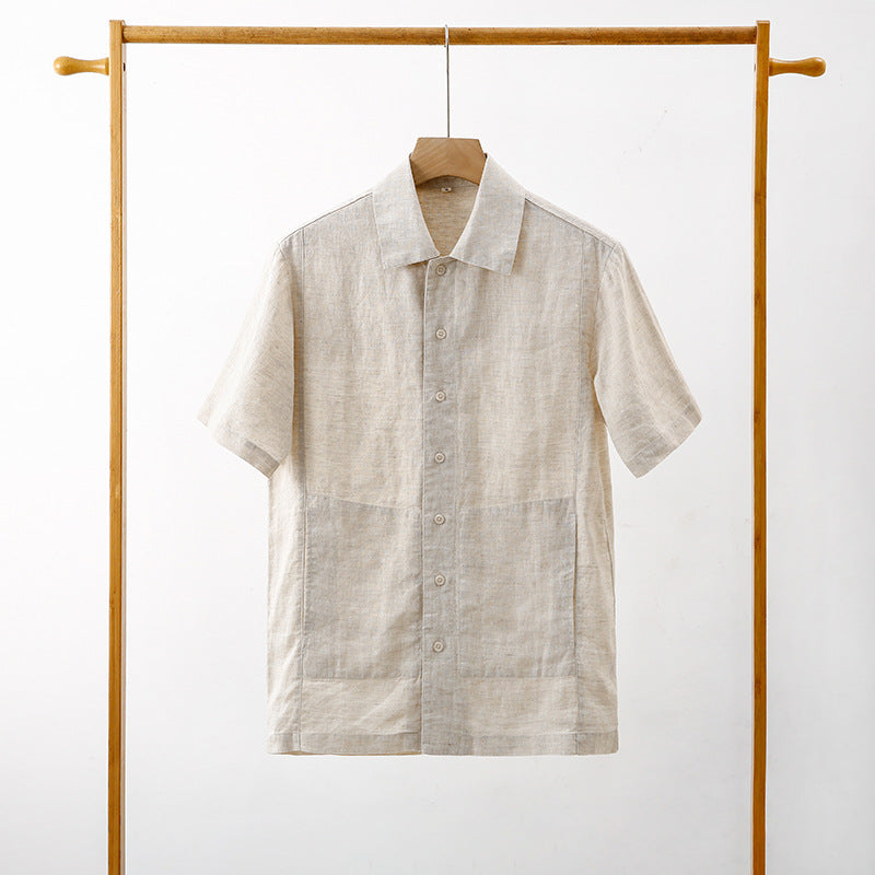 Men’s Linen Short-Sleeve Shirt