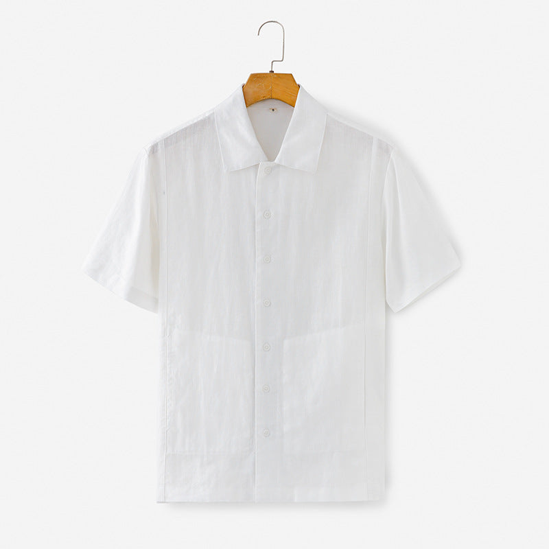 Men’s Linen Short-Sleeve Shirt